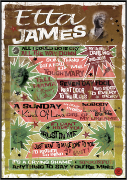 Etta James, Poster, Graphic Design, Poster for Sale, Rock n Roll, Blues, Rhythm'n Blues, Punk, Sophie Lo